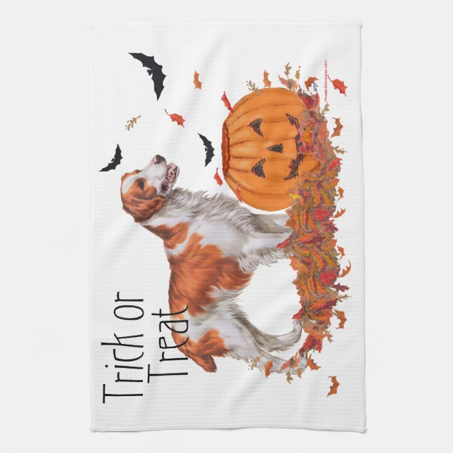 Brittany Halloween Küchentuch (Vertikal)