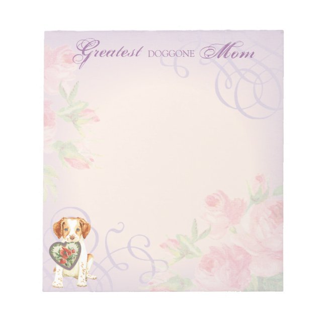Brittany Heart Mama Notizblock (Vorderseite)