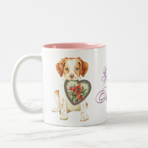 Brittany Heart Mama Zweifarbige Tasse