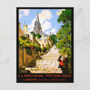 Brittany malerisch, Lannion, Frankreich Postkarte