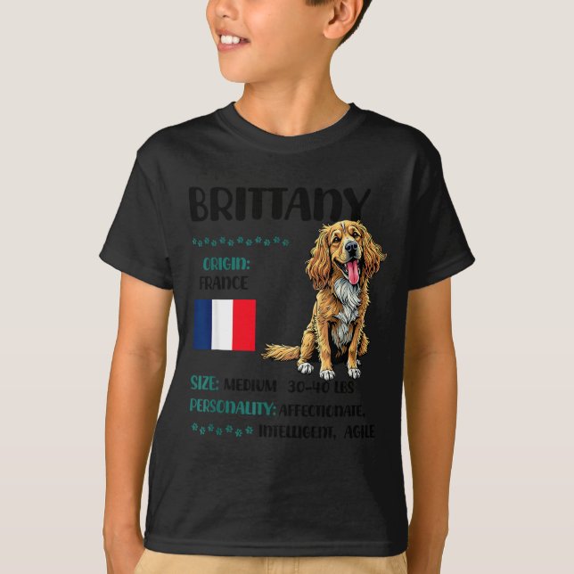 Brittany Origin Funny Brittany Dog Lover  T-Shirt (Vorderseite)