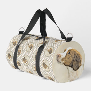 Brittany Painting Orange Roan Spaniel Niedlich Dog Duffle Bag