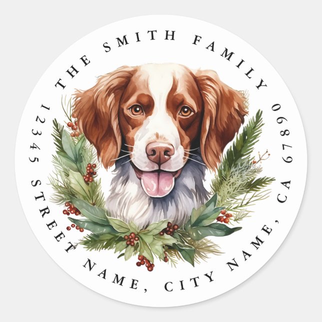 Brittany Round Stickers (Vorderseite)