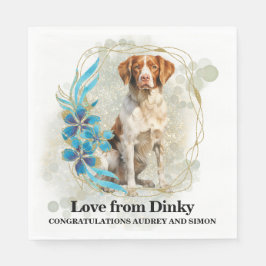 Brittany Spanel I Do Too Napkins mit Hogs Foto Serviette