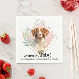 Brittany Spanel I Do Too Napkins mit Hogs Foto Serviette