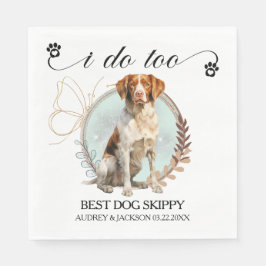 Brittany Spanel I Do Too Napkins mit Hogs Foto Serviette