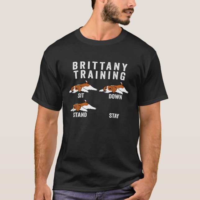 Brittany Spanel Training Dog T-Shirt (Vorderseite)