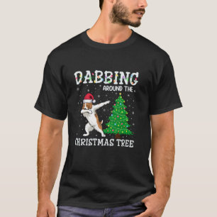 Brittany Spanel Weihnachtsmannmütze Dabbing rund u T-Shirt