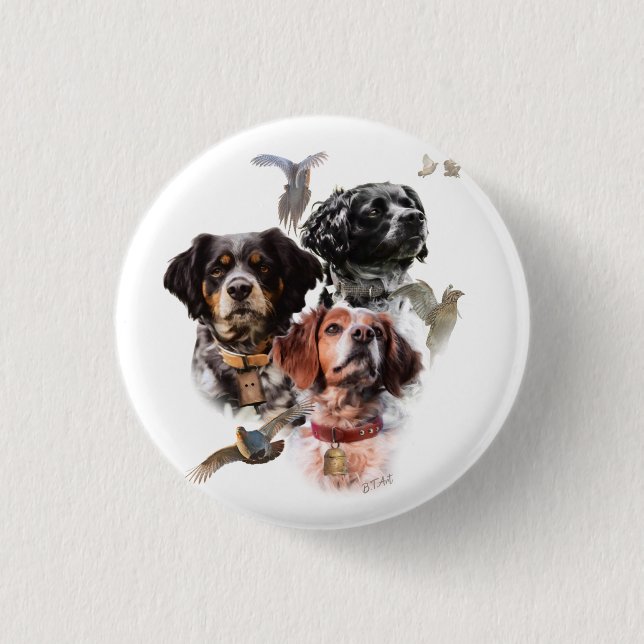 Brittany Spaniel Button (Vorderseite)