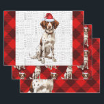 Brittany Spaniel Christmas Dog Red Buffalo Kariert Geschenkpapier Set<br><div class="desc">Ein bezaubernder Spanielhund aus der Bretagne ist mit seiner Weihnachtsmannmütze für die Ferienzeit bereit. Dieser niedliche Weihnachtshund ist mit einem roten Büffel-Urlaub kariert auf diesem Set der Geschenkpackung für den Hundefreund gepaart.</div>