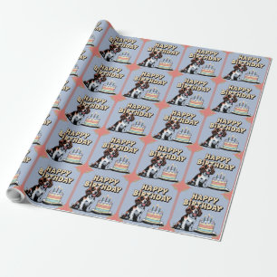 Brittany Spaniel Dog Colorful Geschenkpapier