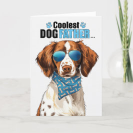 Brittany Spaniel Dog Coolest Dad Ever Father's Day Feiertagskarte