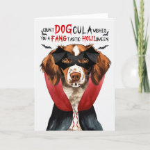 Brittany Spaniel Dog Funny Count DOGcula Halloween