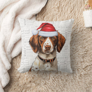 Brittany Spaniel Dog Lover Weihnachtsfeiertag Kissen