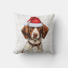 Brittany Spaniel Dog Lover Weihnachtsfeiertag Kissen