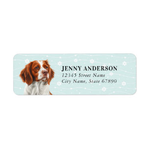 Brittany Spaniel Dog Rücksendeadressen-Aufkleber