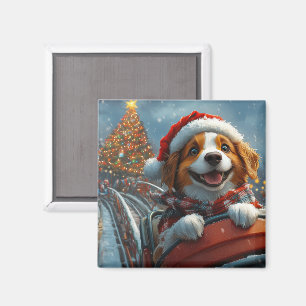 Brittany Spaniel Dog Weihnachten Magnet