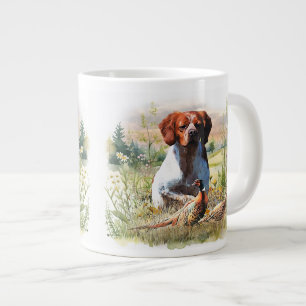Brittany Spaniel – Feld, Fokus, Fasan, Kunst  Jumbo-Tasse