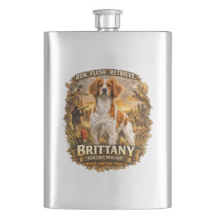 Brittany Spaniel Flachmann