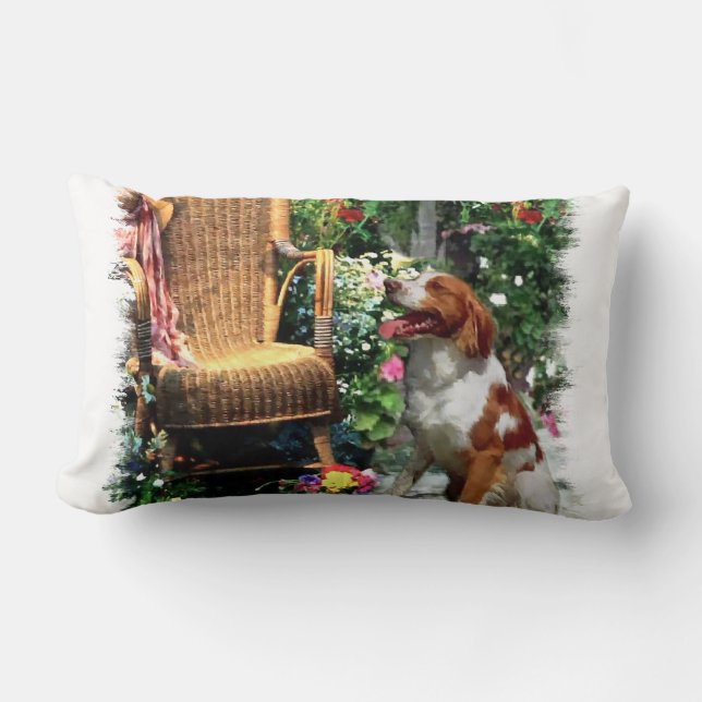 Brittany Spaniel Geschenke Lendenkissen (Vorderseite)