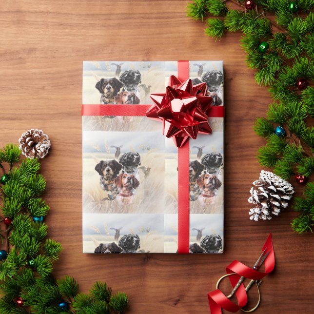 Brittany Spaniel Geschenkpapier (Feiertagsgeschenk)
