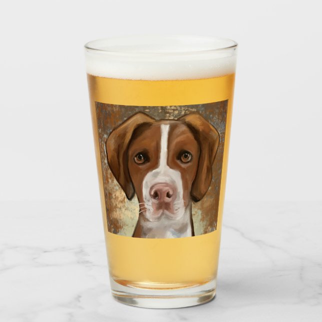 Brittany Spaniel Glas (Vorne (Gefüllt))