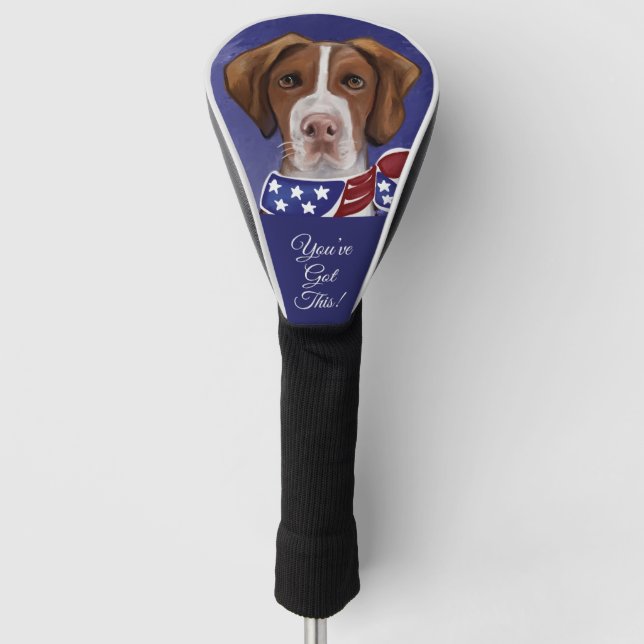 Brittany Spaniel Golf Headcover (Vorderseite)