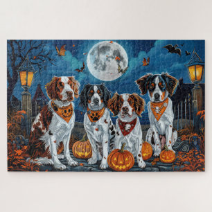 Brittany Spaniel Halloween Spooky Puzzle