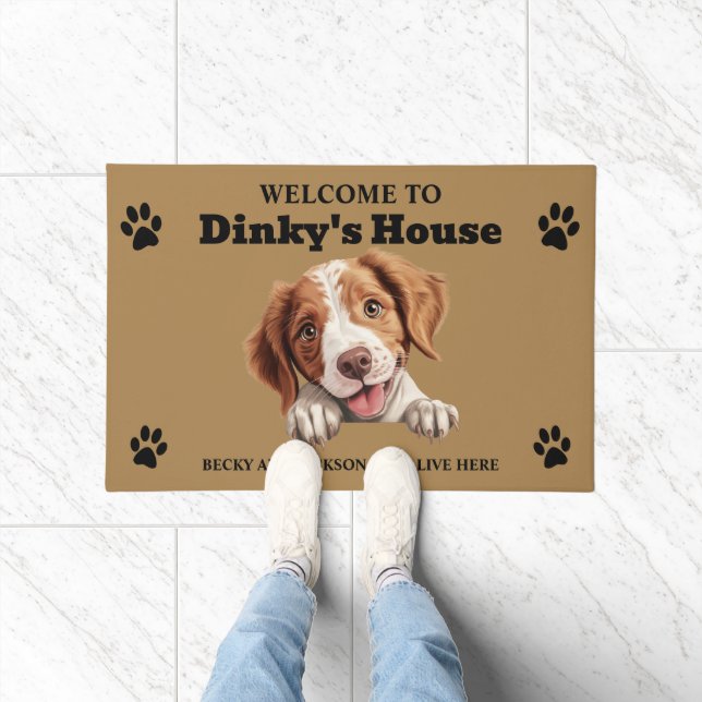 Brittany Spaniel Hund Fußmatte (Indoor)