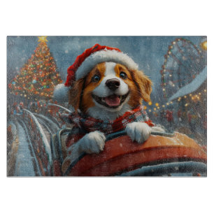 Brittany Spaniel Hund Weihnachten Schneidebrett