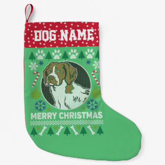 Brittany Spaniel Hunde Breed Ugly Weihnachtssüßer Kleiner Weihnachtsstrumpf