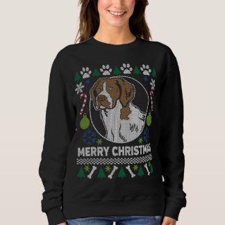 Brittany Spaniel Hunde Breed Ugly Weihnachtssüßer Sweatshirt