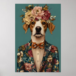 Brittany Spaniel im Anzug Poster, Brittany Poster