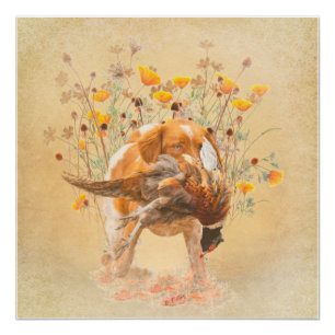 Brittany Spaniel, Jagd Fasan Coffee Tasse T-Sh Poster