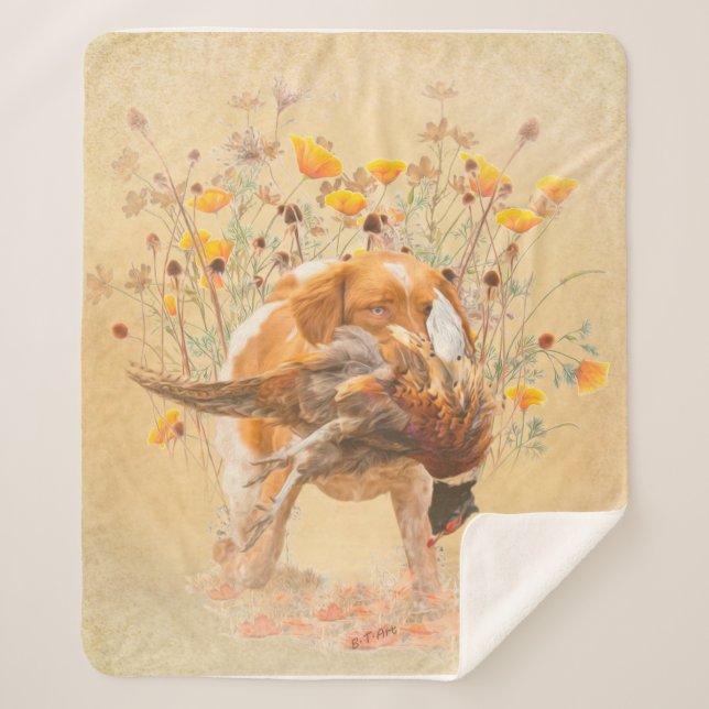 Brittany Spaniel, Jagd Fasan Coffee Tasse T-Sh Sherpadecke (Vorderseite)