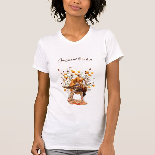 Brittany Spaniel, Jagd Fasan Coffee Tasse T-Sh T-Shirt (Vorderseite)