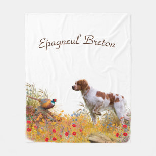 Brittany Spaniel, Jagdparasant  Fleecedecke