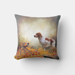 Brittany Spaniel, Jagdparasant Kissen