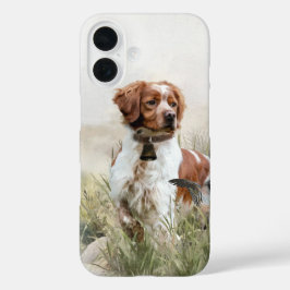 Brittany Spaniel , Leidenschaft für Vögel iPhone 16 Hülle