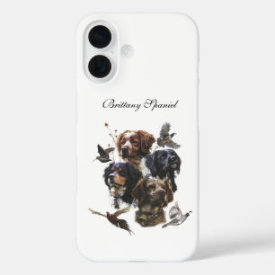 Brittany Spaniel , Leidenschaft für Vögel iPhone 16 Hülle