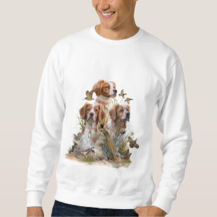 Brittany Spaniel , Leidenschaft für Vögel Sweatshirt