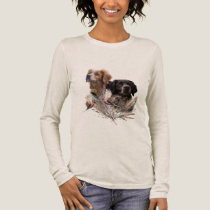 Brittany Spaniel , Leidenschaft für Vögel Tri-Blend Shirt