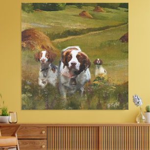 Brittany Spaniel Leinwanddruck