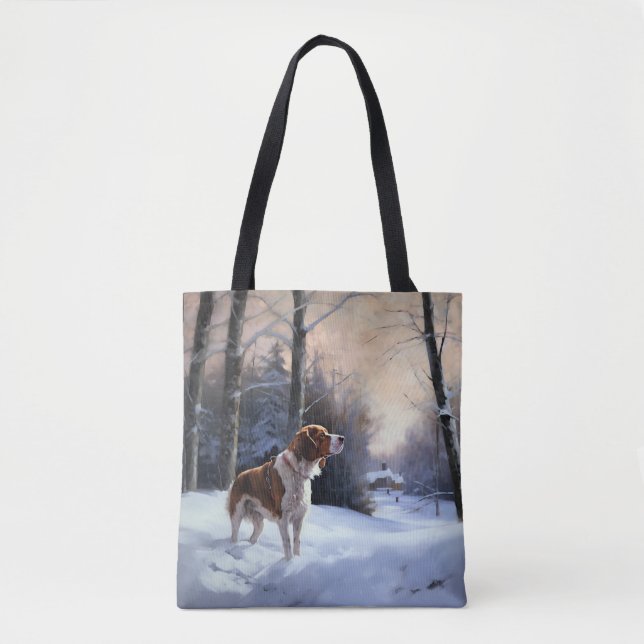 Brittany Spaniel Let It Snow Weihnachten (Vorderseite)