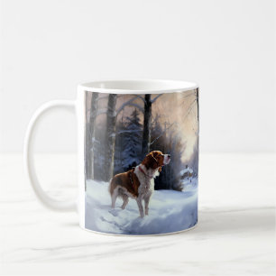 Brittany Spaniel Let It Snow Weihnachten Kaffeetasse