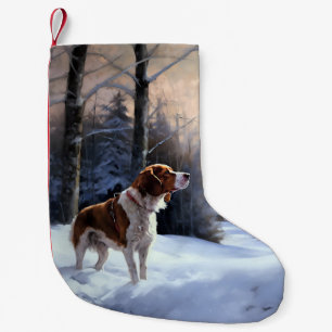 Brittany Spaniel Let It Snow Weihnachten Kleiner Weihnachtsstrumpf