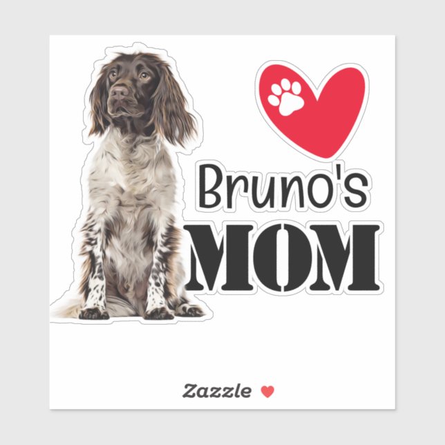 Brittany Spaniel Mama Personalisiert Sticker (Blatt)