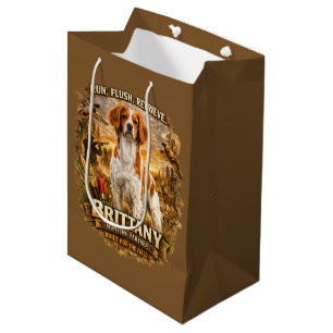 Brittany Spaniel Mittlere Geschenktüte