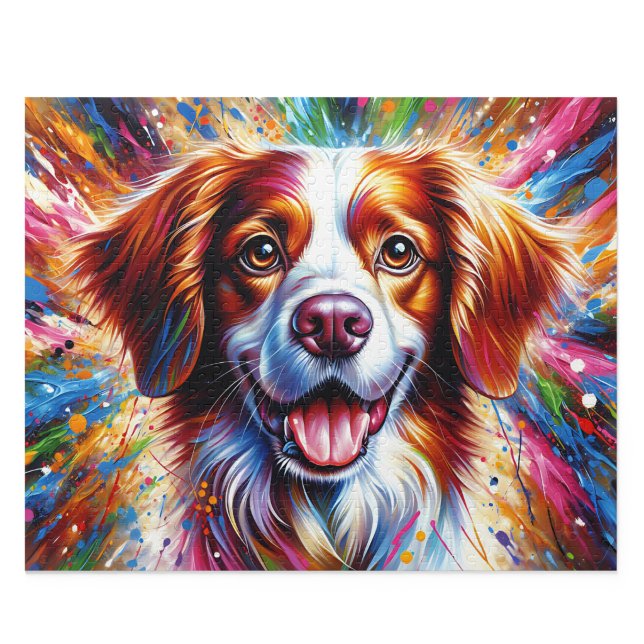 Brittany Spaniel: Orange und Weiß Epagneul Puzzle (Brittany Spaniel Puzzle: Orange and White Epagneul Breton Jigsaw)