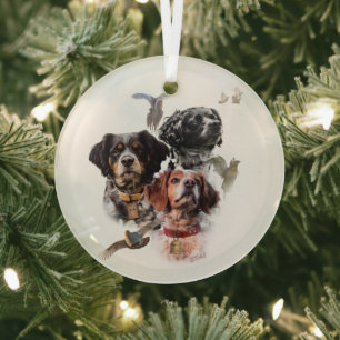 Brittany Spaniel Ornament Aus Glas